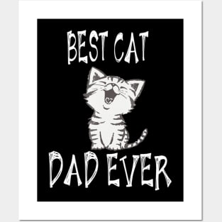 Best Cat Dad Ever Fathers Posters and Art